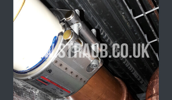 Straub Combi-Grip Pipe Coupling being used