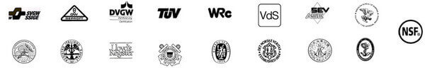 Image with approvals that Straub pipe couplings have
