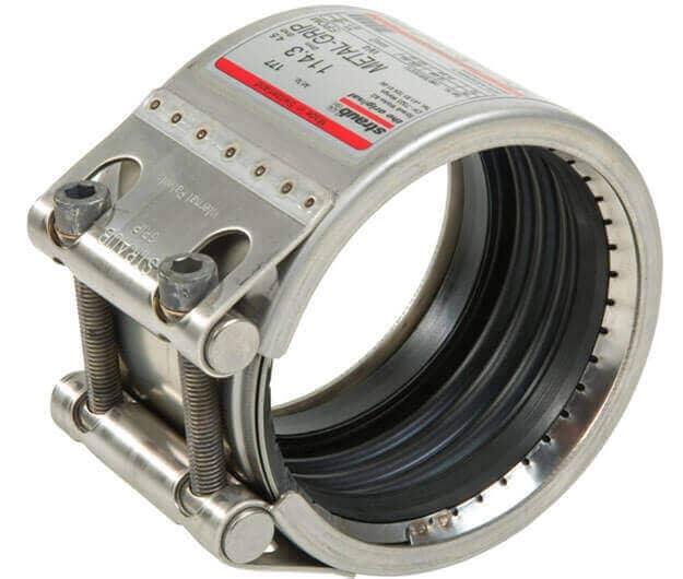 Straub stainless steel pipe joining coupling